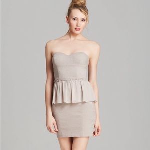 Guess Strapless Peplum Dress